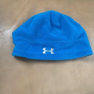 Under Armour Sport Blue Fleece Skull Cap Beanie Athletic Lined Hat